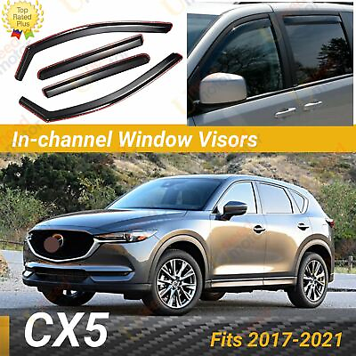 #ad Fits Mazda CX5 2017 2022 In Channel Vent Window Visors Rain Guard Deflector $42.49