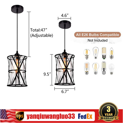 #ad 2PCS Pendant Light Kitchen Dining Room Island Industrial Ceiling Lamp Fixture ?? $49.88