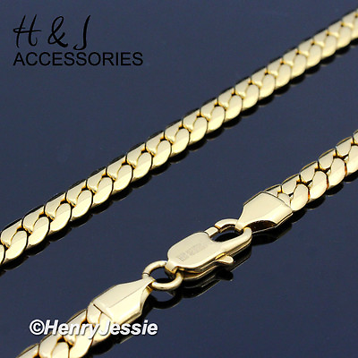 #ad 18 40quot;MEN Stainless Steel 8mm Gold Plated Miami Cuban Curb Chain Necklace*GN155 $29.99