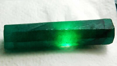 #ad 323.50 Ct Natural Earth Mined Colombian Green Emerald Rod Rough Loose Gemstone $25.51