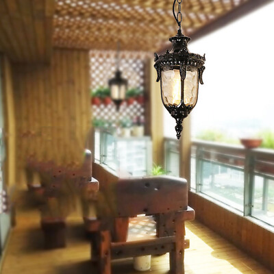 #ad Outdoor Pendant Lighting Garden Lamp Gate Chandelier Light Porch Ceiling Lights AU $139.89