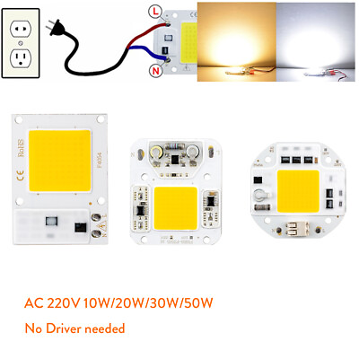 #ad AC 220V 10W 50W COB LED Chip Smart IC No Need Driver For Flood Light Spotlight $19.89