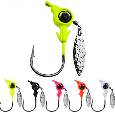 #ad 20PCS Bag Spoon Lead Jig Head Fishing Hooks 3.5 10g Crappie Lure Bait Kit Tackle $27.56