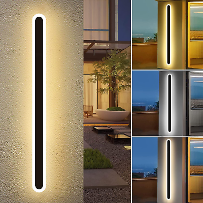 #ad Outdoor Modern Long Wall Light 31.4Inch Wall Sconce with Warm Neuter Cool Whit $119.98