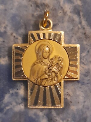 #ad St Theresa Cross Medal $15.00