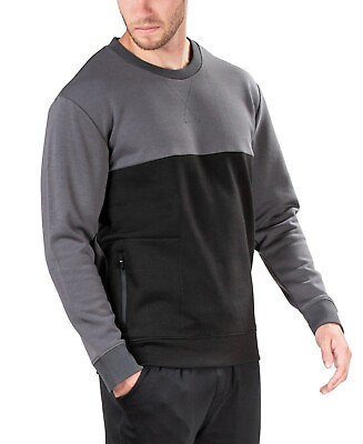 #ad Natori Men#x27;s Isamu Tonal Pullover Crewneck Sweater Black Xl $29.62