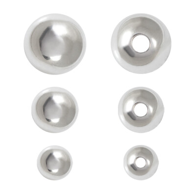 #ad Sterling Silver Round Spacer Beads for Jewelry Making * Many Sizes $1.61