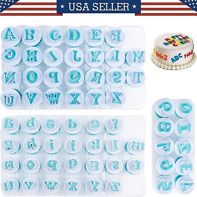 #ad 26 Alphabet Number Letter Fondant Mold Cake Decorating Set Icing Cutter Mould $21.99