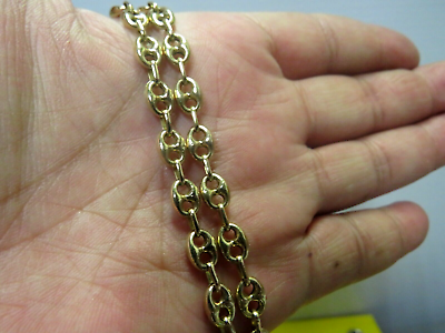 #ad L@@K 14K Yellow GOLD ROPE Coffee Bean link CHAIN NECKLACE 18quot; teen $1199.99