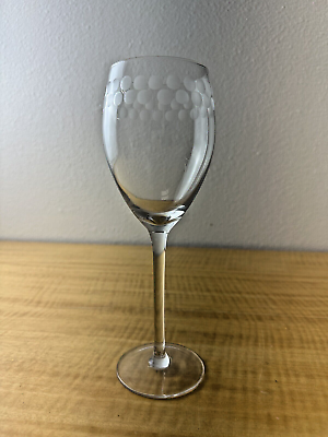 #ad Modern Clear Glass White Wine Glass Dots Pattern $19.99