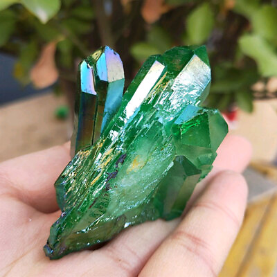 #ad Natural Green Healing Crystal Cluster Quartz Gem Stone Mineral Specimens Reiki $11.32