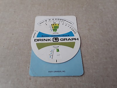 #ad Vintage Paper Drink O Graph 1971 Drunk Test $11.76