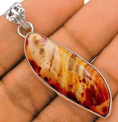 #ad Natural Fancy Agate 925 Solid Genuine Sterling Silver Pendant Jewelry ED2 1 $30.99