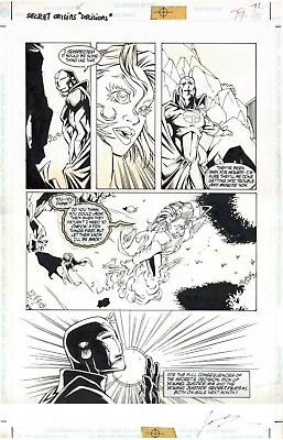 #ad DC COMICS SECRET ORIGINS 80 PAGE GIANT #1 ORIGINAL ART END PAGE COMIC ARTWORK $224.99