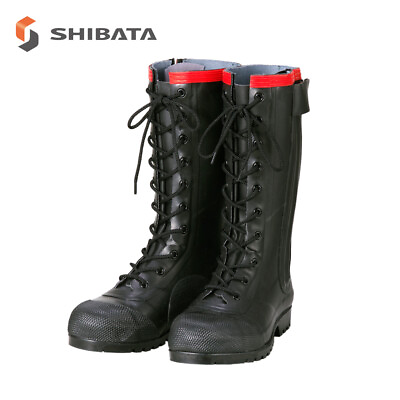 #ad Shibata Rubber Safety Lace up Antistatic Boots AE030 8 12in From Japan $273.00