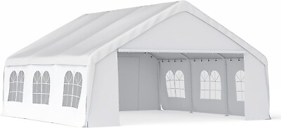 #ad 20#x27;x20#x27; Carport Gazebo Canopy Heavy Duty Wedding Party Event Tent Garage Outdoor $391.29