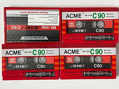 #ad Lot of 3 x Acme MS 800 C90 Sealed Tapes AND 1 x MS1000 C60 Tape 4 Total Tapes C $21.99