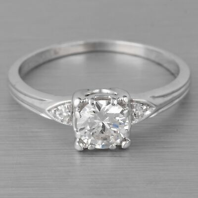 #ad Modern Estate Platinum 900 G H VS1 Diamond Engagement Ring 0.55ctw $1464.75