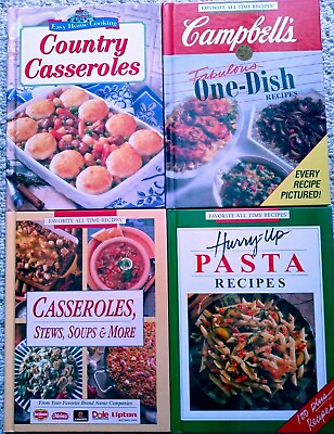 #ad Lot of Four Favorite All Time Recipes Cookbooks Pasta Casseroles Soups amp; More $12.00