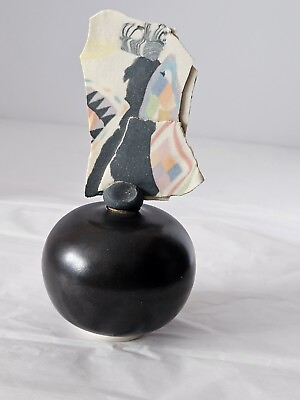 #ad Vintage Julie Thompson Pop Art Studio Pottery Perfume Bottle RARE ESTATE FIND $125.00