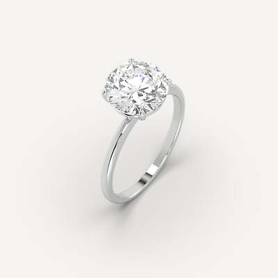 #ad 2.5 carat Round Engagement Ring IGI F VS1 Lab Diamond in 14k White Gold $2110.00