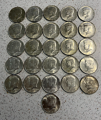 #ad Lot Of 26 Coins 1965 1969 Kennedy Half Dollars 40% Silver US Coin Lot#45776 $112.00