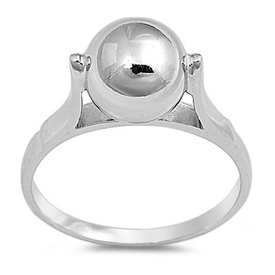 #ad Sterling Silver Womans Fashion Polished Ring Wholesale 925 Band 10mm Sizes 5 12 $15.89
