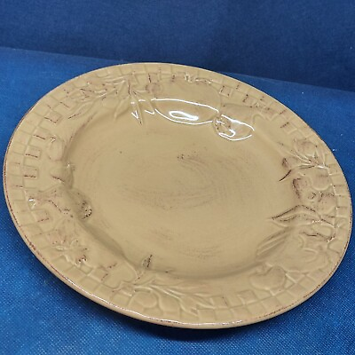#ad 2004 Signature Stoneware quot;Home Grownquot; Mustard Individial Salad Plate Disc. 2007 $12.99