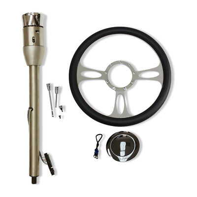 #ad 28quot; Natural Steering Column Tilt Manualamp; 14quot; Steering Wheelamp;Smooth Horn Button $347.99