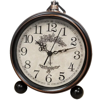 #ad Vintage Retro Old Fashioned Alarm Clock Quiet Non Ticking Desk Clock Home $31.09