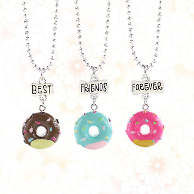 #ad 3 Pcs Kids Friendship Bracelets Best Necklace Charm The Gift Gifts $9.25