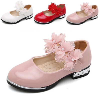 #ad Fashion Kids Girls Princess Shoes Outdoor Flower Part Wedding Dress Dance Shoes $21.88