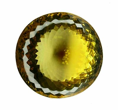 #ad Brazilian Yellow Citrine 855Ct Certified Natural Round Gemstone Exclusive Piece $87.59