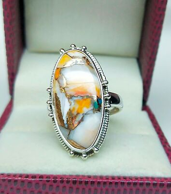 #ad Oyster Copper Turquoise Gemstone 925 Sterling Silver Handmade Ring All Size $14.81