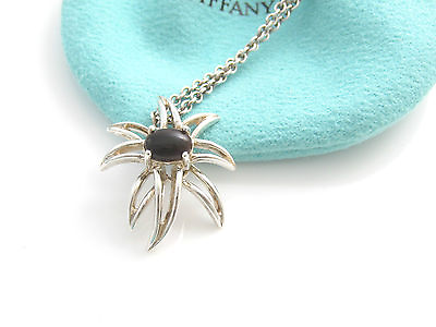 #ad Tiffany amp; Co Silver Onyx Gemstone Fireworks 18.25 Inch Necklace $548.00