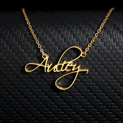 #ad Pendant Gold Necklaces Stainless Steel Name Necklace Letter Pendants Jewelry $26.94
