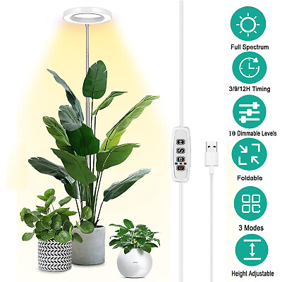 #ad LED Grow Light Plant Growing Lamp Full Spectrum For Indoor Plants with Timer $9.79