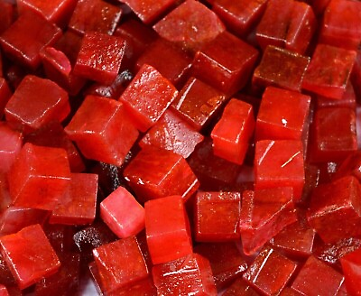 #ad 1000 Ct Certified Natural Extremely Rare Red Ruby Cube Rough Lot Loose Gemstone $32.79