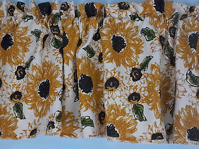 #ad Park Designs Farmhouse Valance Rustic Mustard Yellow Sunflower Curtain 14 X 72 $19.88