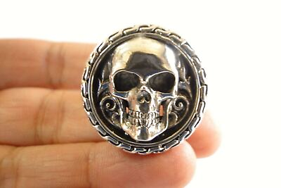 #ad Men#x27;s Jewelry Gothic Skull Rock Biker 925 Sterling Silver Ring Size 8 9 10 11 12 $149.00