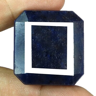 #ad Earth Mined 218 Ct Natural Certified Blue Sapphire Corundum Square Cut Gemstone $13.29