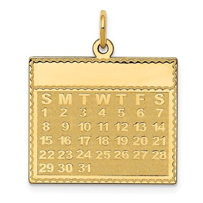 #ad Gift for Mothers 14k Yellow Gold Sunday the First Day Calendar Pendant 2.19g $388.00