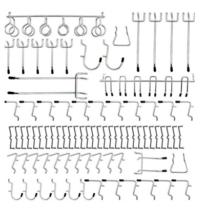 #ad Stainless Steel Pegboard Hooks Silver Equipment Tool Boutiques Assortment C $66.28