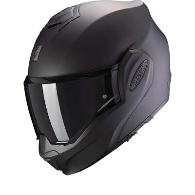 #ad Scorpion Exo Tech Evo Solid Matt Black Modular Helmet New Fast Shipping $278.79