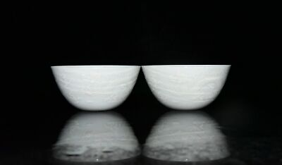 #ad 3.1quot; old antique ming dynasty chenghua mark porcelain a pair dragon pattern cup $248.99