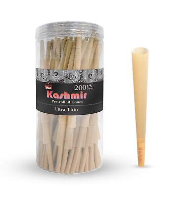 #ad Kashmir Pre Rolled Cones 200 Ct Jar 1 1 4 Size Ultrathin Rolling Papers Cones $20.14