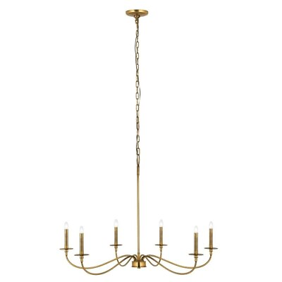 #ad 6 Light Chandelier in Restoration Style 42 Inches Wide by 29 Inches $456.95