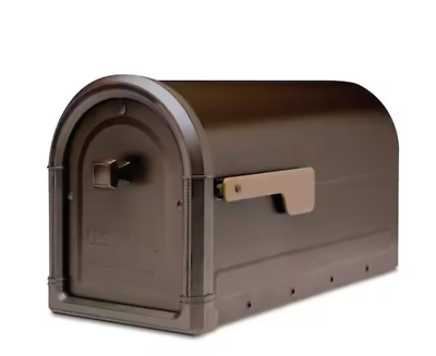 #ad Architectural Mailboxes Roxbury Rubbed Bronze Large Steel Post Mount Mailbox $40.00