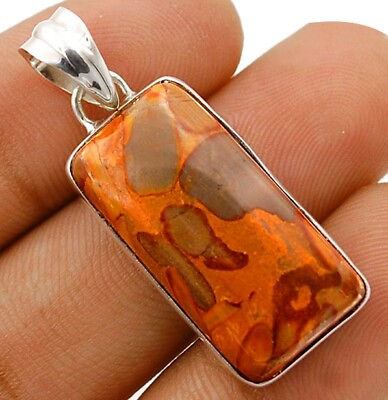 #ad Natural Tube Agate 925 Solid Sterling Silver Pendant Jewelry 1 1 2quot; Long NW16 7 $28.99