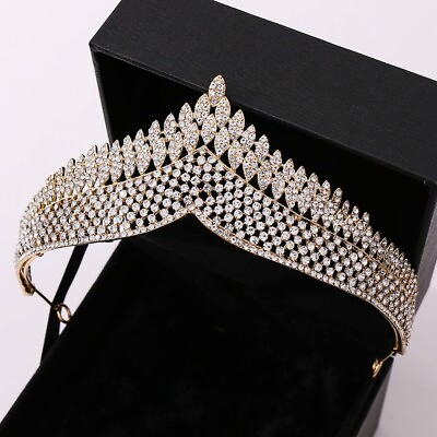 #ad Fashion Bridal Crown Crystal Rhinestone Hair Jewlery for Princess Queen Tiara $24.99